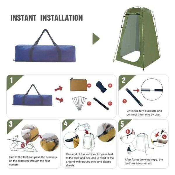 Hiking Privacy Tent â€“ Instant Portable Outdoor Shower Tent (1 Pc)