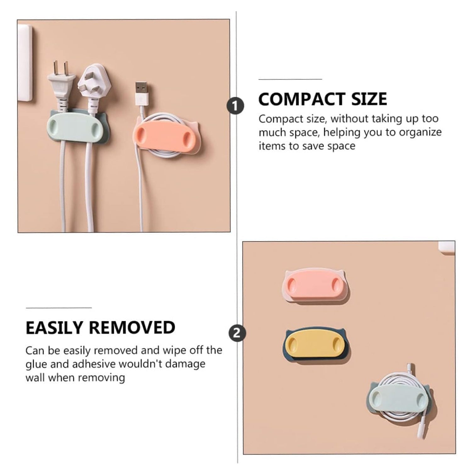 Pig Plug Wire Organizer Cable Holder Clips with Self-Adhesive Pad (4 Pcs Set) - Shivani Jaswal Pig Plug Wire Organizer Cable Holder Clips with Self-Adhesive Pad (4 Pcs Set)