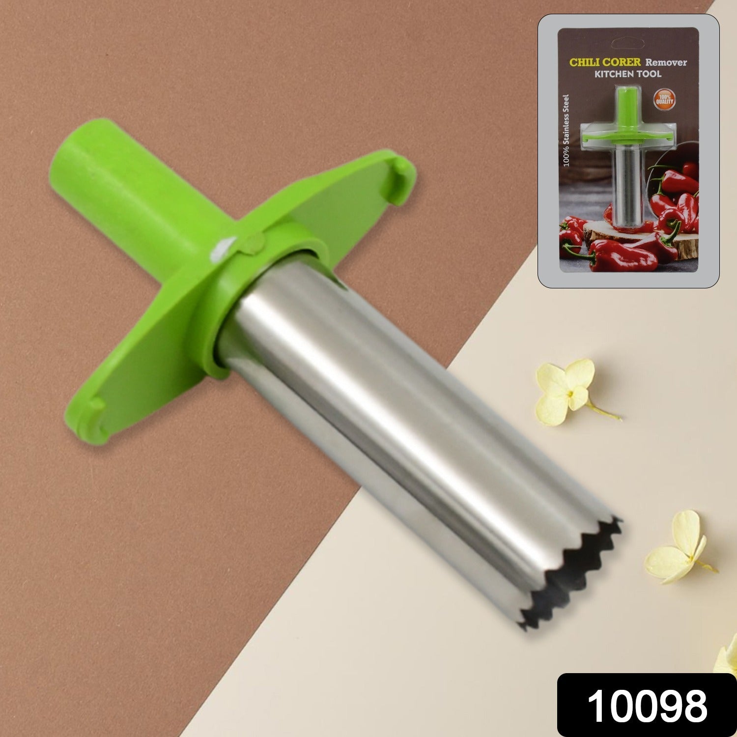 Small Stainless Steel Chili Corer Remover Kitchen Tool (1 Pc) - Shivani Jaswal Small Stainless Steel Chili Corer Remover Kitchen Tool (1 Pc)
