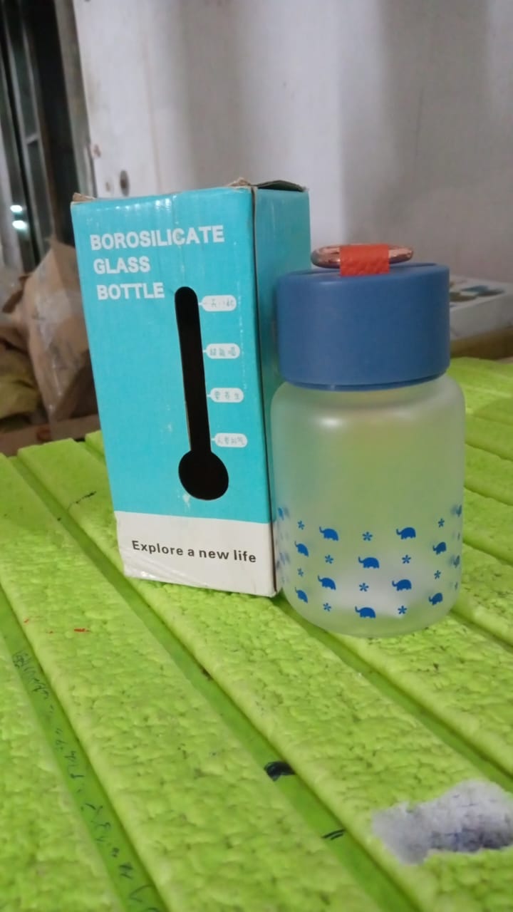 Outdoor Sport Glass water bottle (300 ML Approx / Mix Color / Design) - Shivani Jaswal Outdoor Sport Glass water bottle (300 ML Approx / Mix Color / Design)