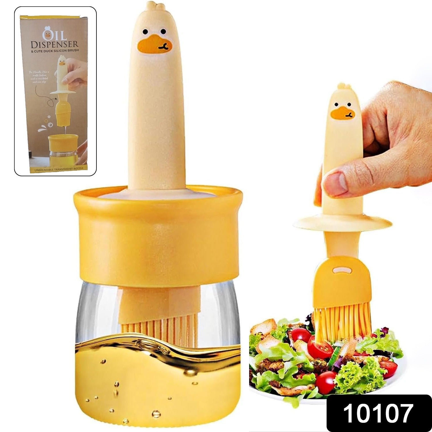 2 in 1 Oil Dispenser Bottle with Silicone Basting Brush (1 Set) - Shivani Jaswal 2 in 1 Oil Dispenser Bottle with Silicone Basting Brush (1 Set)