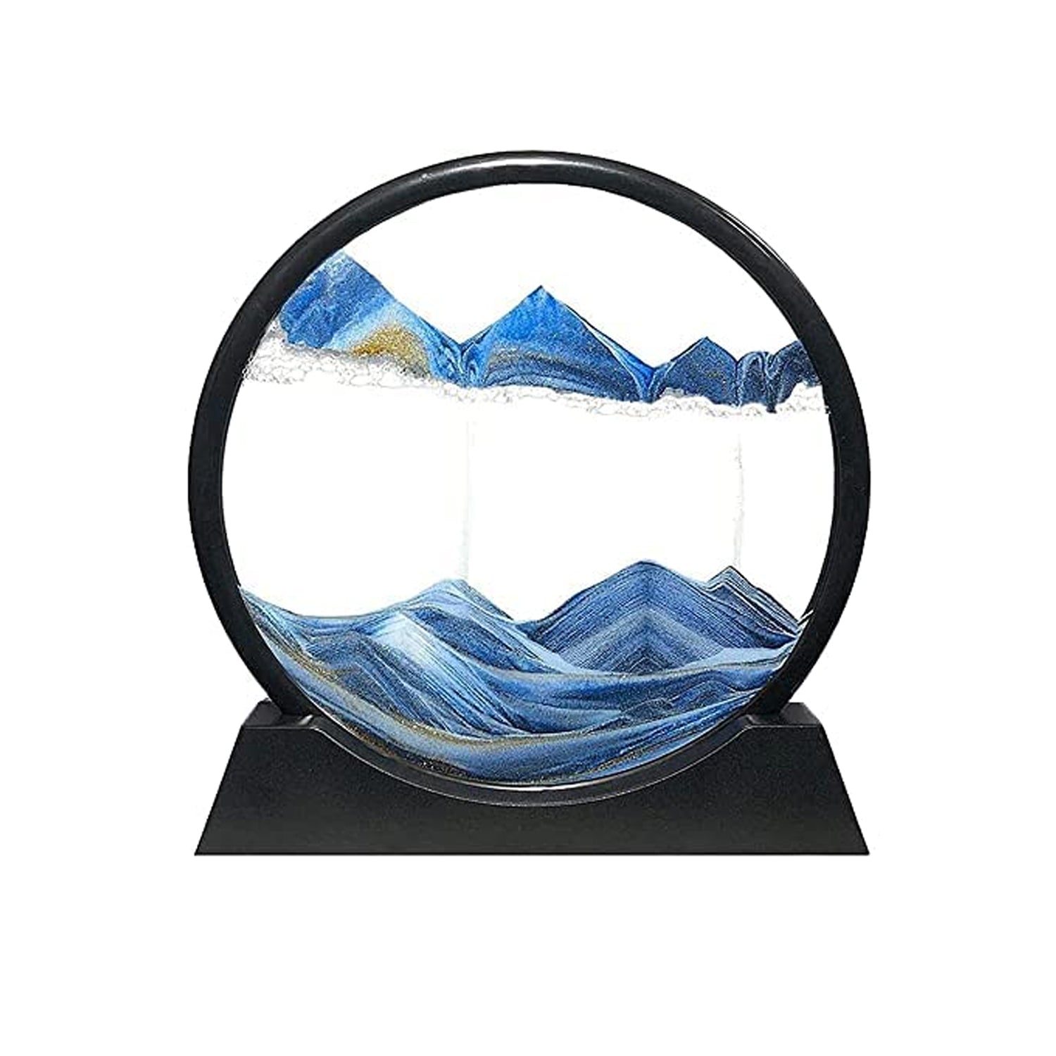 3D Moving Sand Art – Liquid Motion Deep Sea Sandscape with Round Glass Frame (1 Pc) - Shivani Jaswal 3D Moving Sand Art – Liquid Motion Deep Sea Sandscape with Round Glass Frame (1 Pc)
