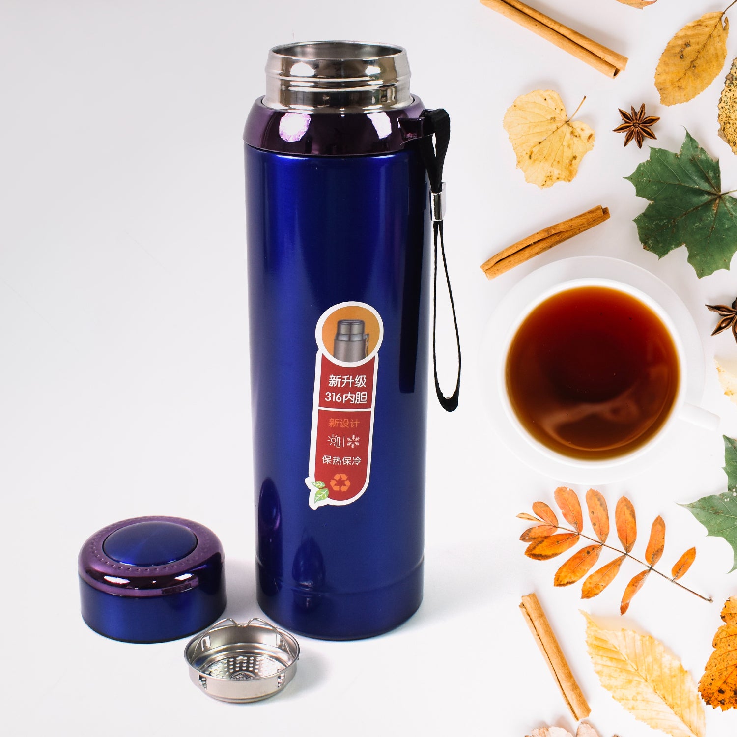 Vacuum Insulated Stainless Steel Bottle, Double walled (1000 ML) - Shivani Jaswal Vacuum Insulated Stainless Steel Bottle, Double walled (1000 ML)
