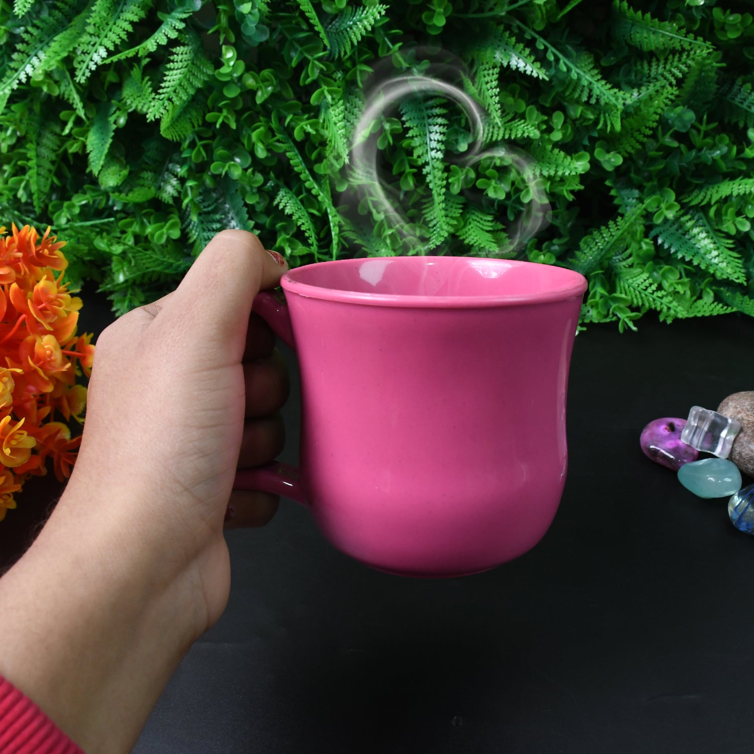 Premium Plastic Coffee / Tea Cups / Mug with Handle (1 Pc / With Color Box / Mix Color) - Shivani Jaswal Premium Plastic Coffee / Tea Cups / Mug with Handle (1 Pc / With Color Box / Mix Color)