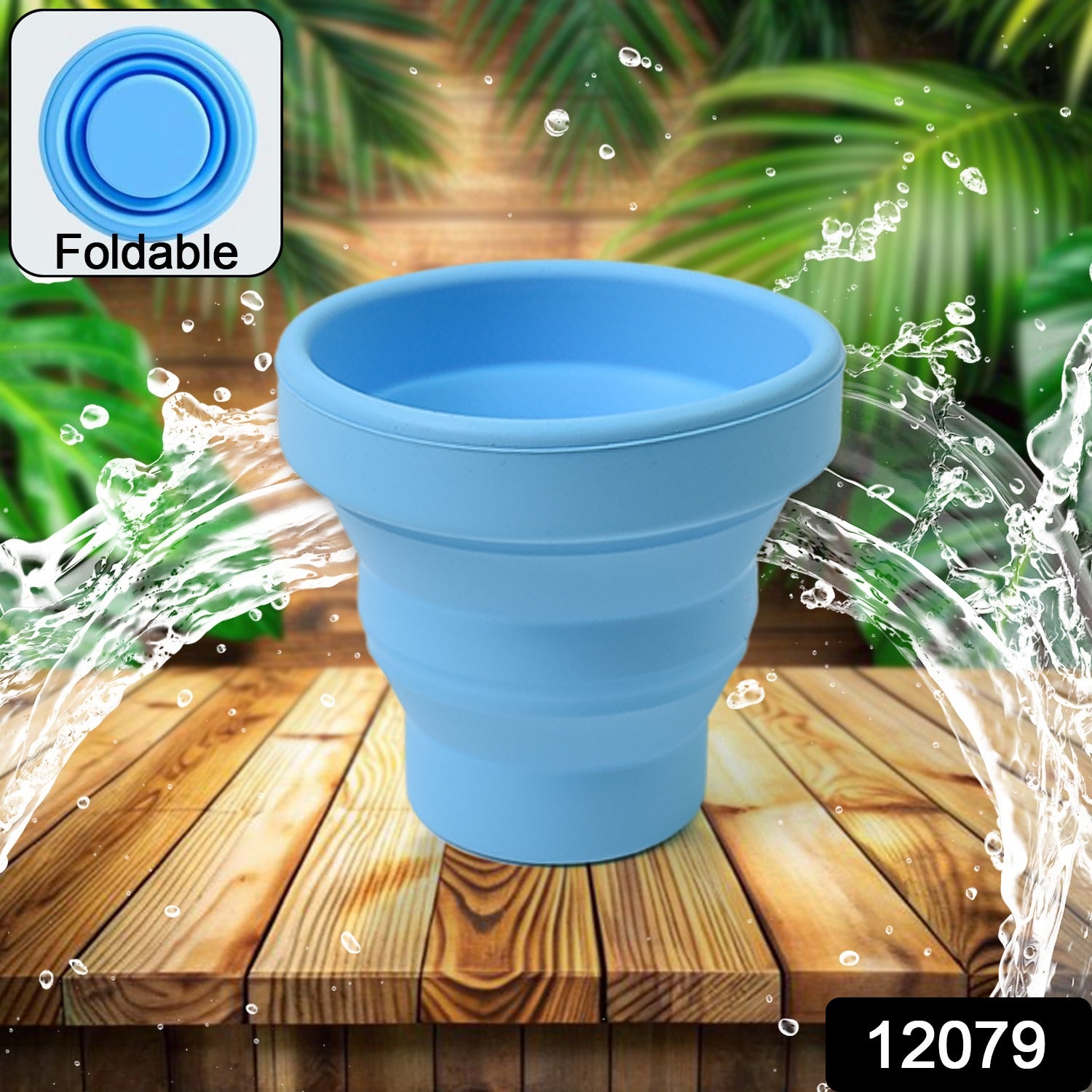Round Silicone Foldable Glass, Foldable Travel Mug Without Lid (1 Pc) - Shivani Jaswal Round Silicone Foldable Glass, Foldable Travel Mug Without Lid (1 Pc)