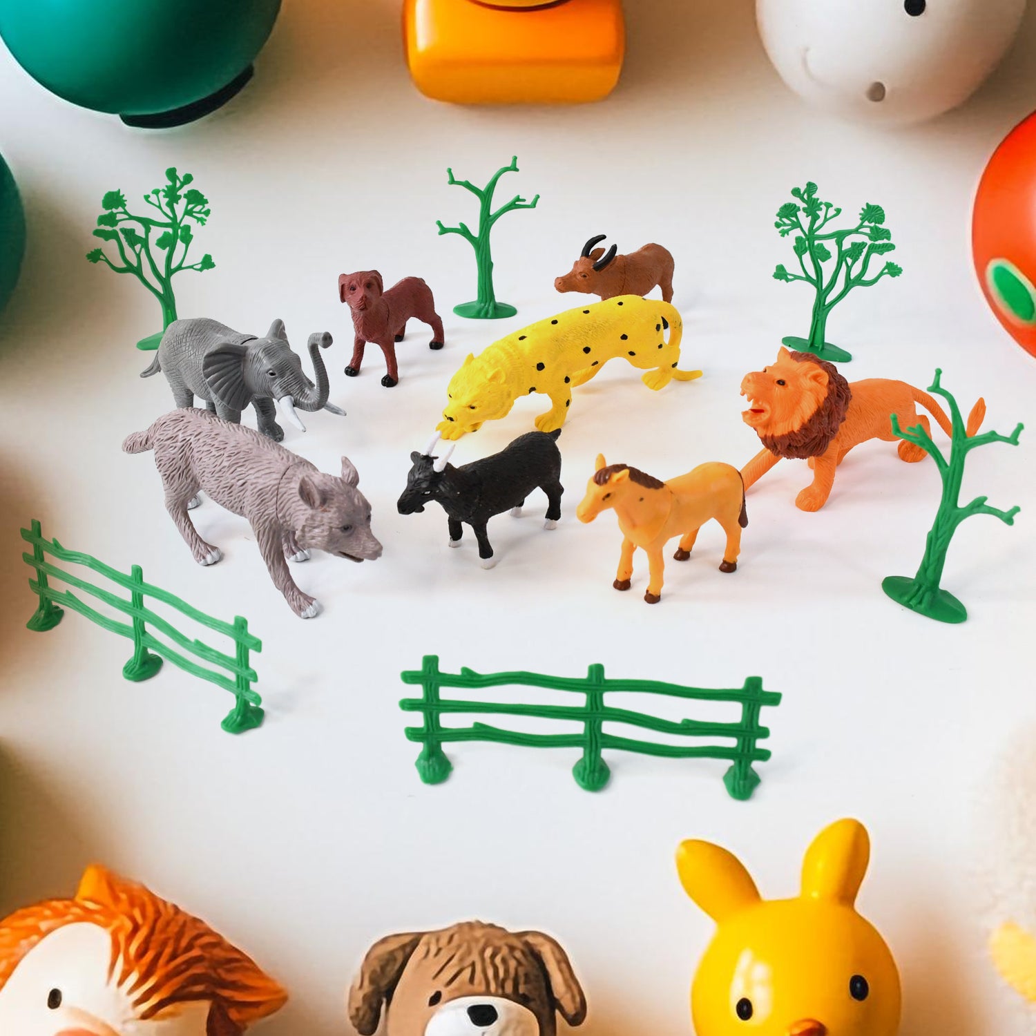 Animal Kingdom Plastic Toy Set for Kids (14 PC) - Shivani Jaswal Animal Kingdom Plastic Toy Set for Kids (14 PC)