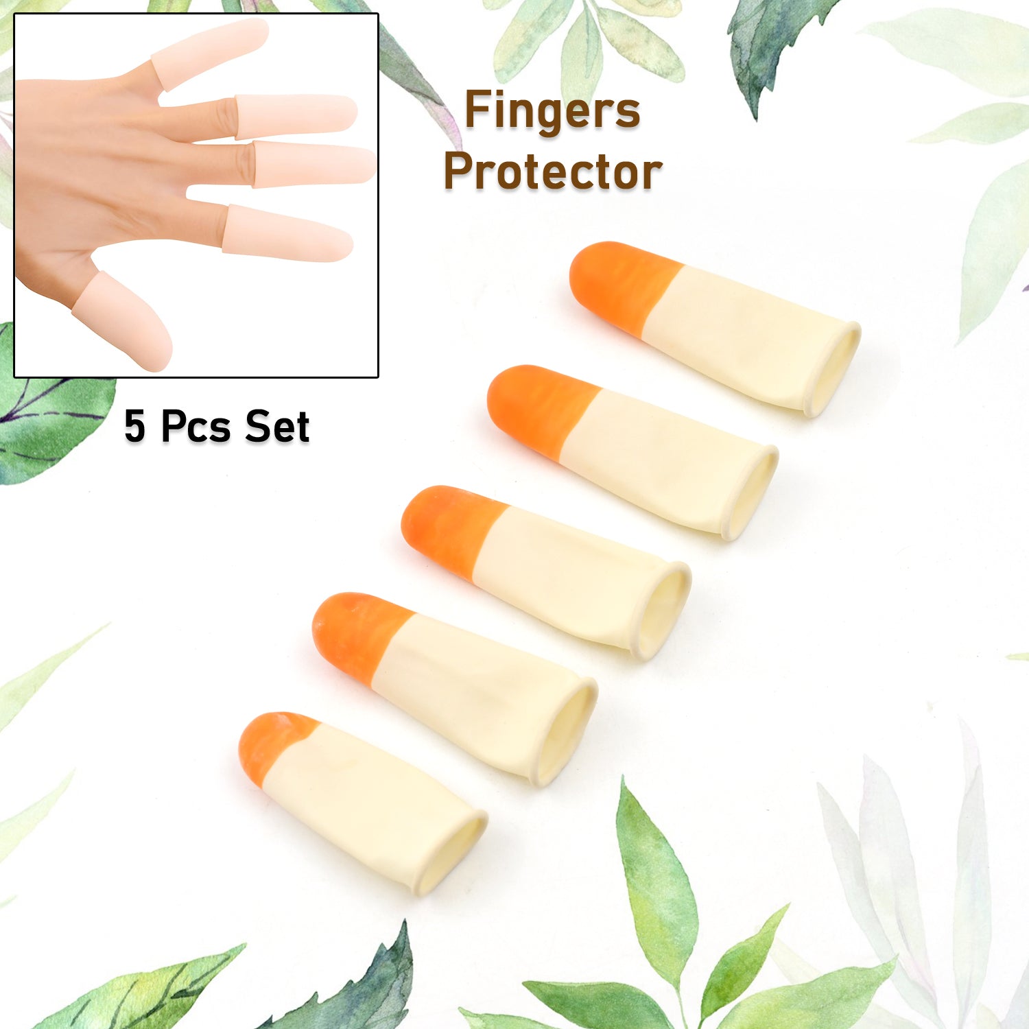 Finger Caps, Silicone Finger Protectors Sleeves (Finger Cots / 5 Pcs Set) - Shivani Jaswal Finger Caps, Silicone Finger Protectors Sleeves (Finger Cots / 5 Pcs Set)