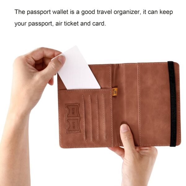 Passport Holder Cover PU Leather Travel Wallet case (1 Pc / 15Ã—11 Cm)