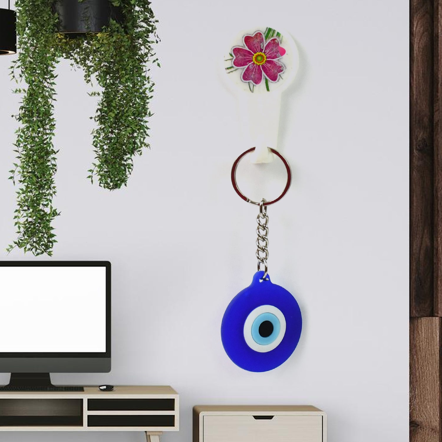 Evil Eye Rubber / Silicone Keychain (1 Pc / Blue Color) - Shivani Jaswal Evil Eye Rubber / Silicone Keychain (1 Pc / Blue Color)