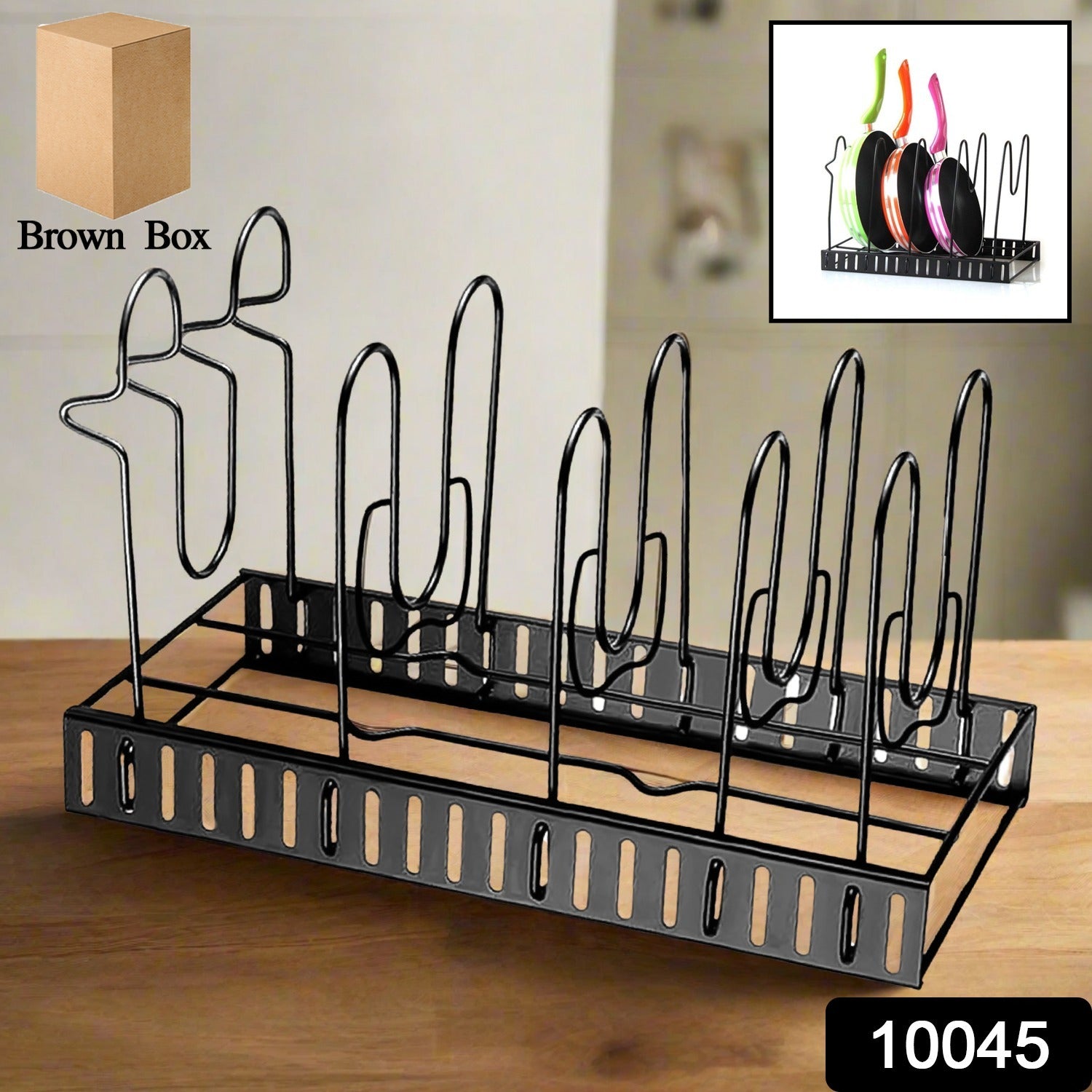 Multipurpose Pan & Pot Organizer Rack (1 Pc) - Shivani Jaswal Multipurpose Pan & Pot Organizer Rack (1 Pc)
