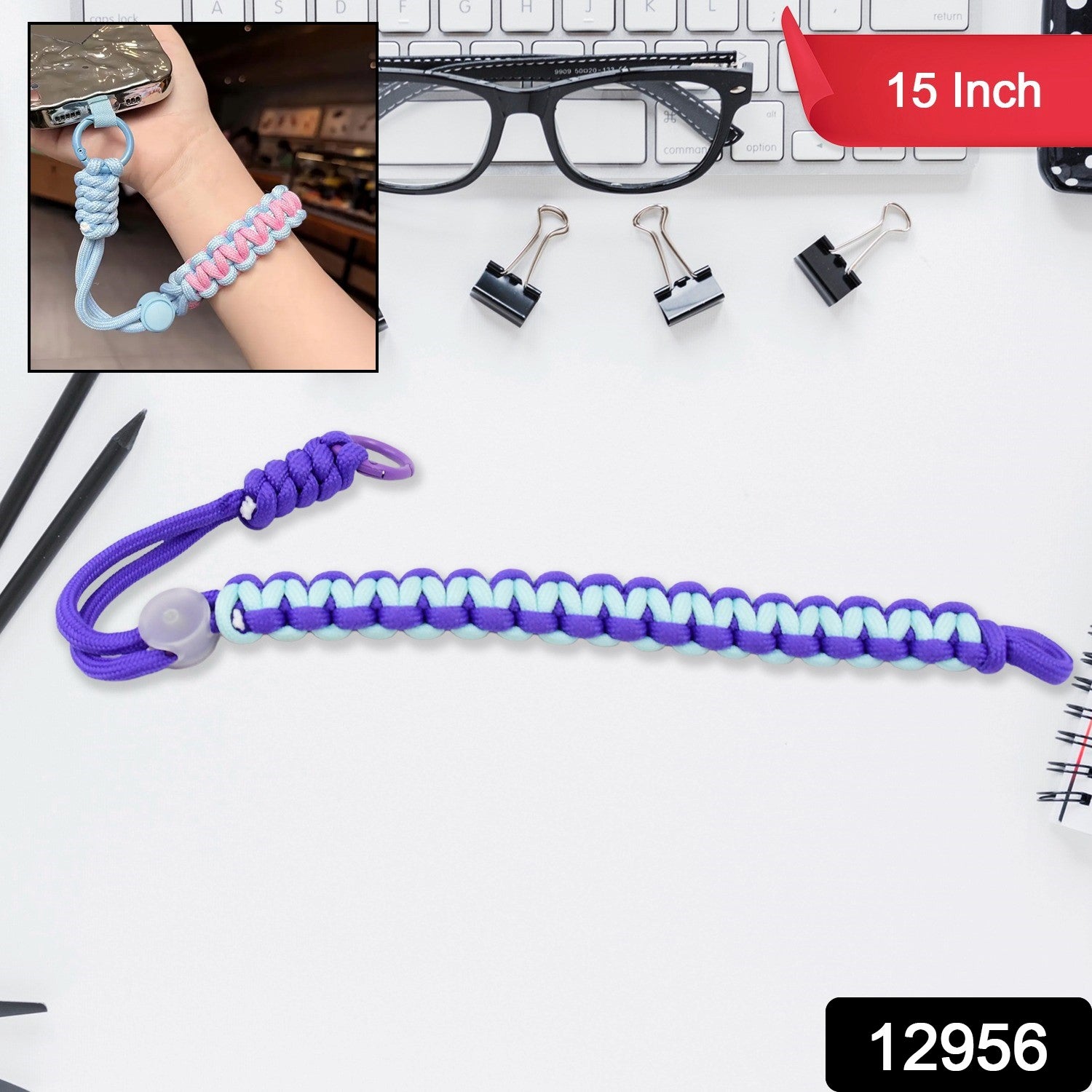 Multipurpose Adjustable Hand Wrist Strap Lanyardwith Cellphone, Phone Strap (1 Pc / 15 Inch / Multicolor) - Shivani Jaswal Multipurpose Adjustable Hand Wrist Strap Lanyardwith Cellphone, Phone Strap (1 Pc / 15 Inch / Multicolor)