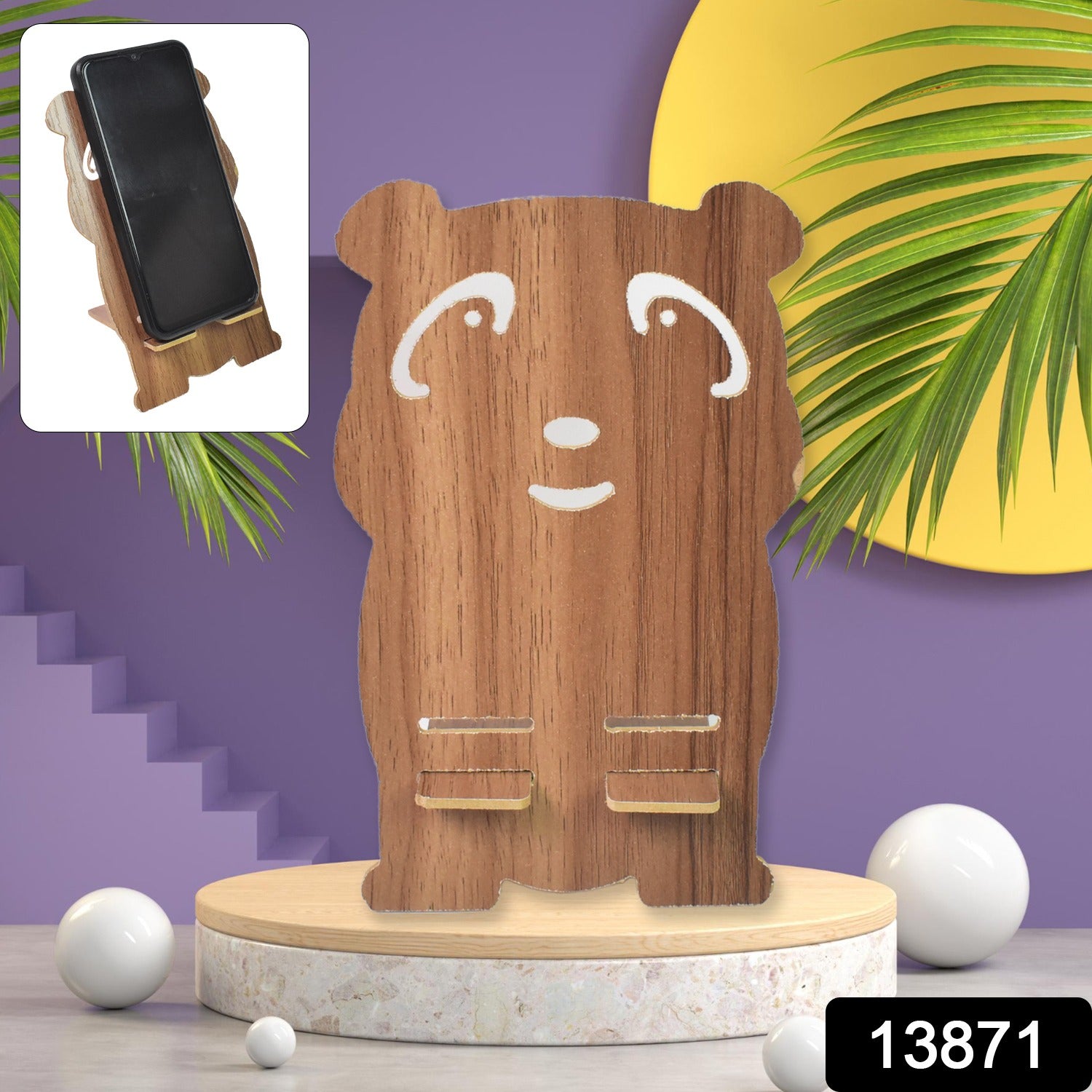 Wooden Cartoon Shape Design Mobile Stand (1 Pc) - Shivani Jaswal Wooden Cartoon Shape Design Mobile Stand (1 Pc)