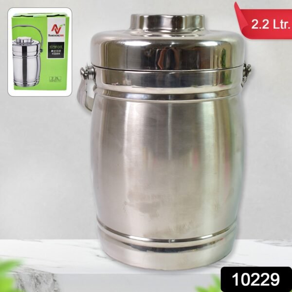 Stainless Steel Lunch Box, Insulated Lunch Box Double Vacuumâ€‘Layer (2.2 Ltr.)