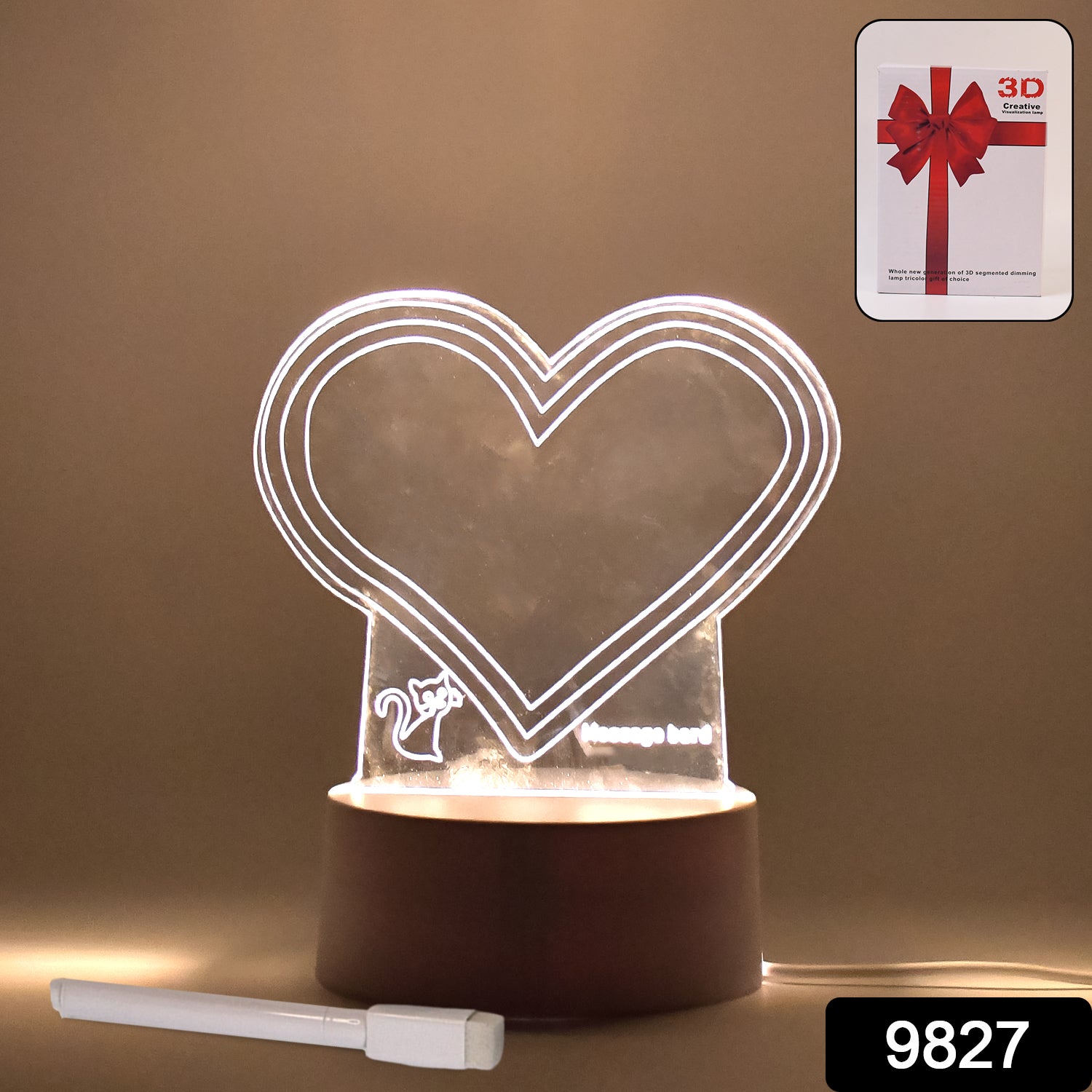 Creative Visualization Lamp 3D Acrylic Decorative Lamp With Pen - Shivani Jaswal Creative Visualization Lamp 3D Acrylic Decorative Lamp With Pen
