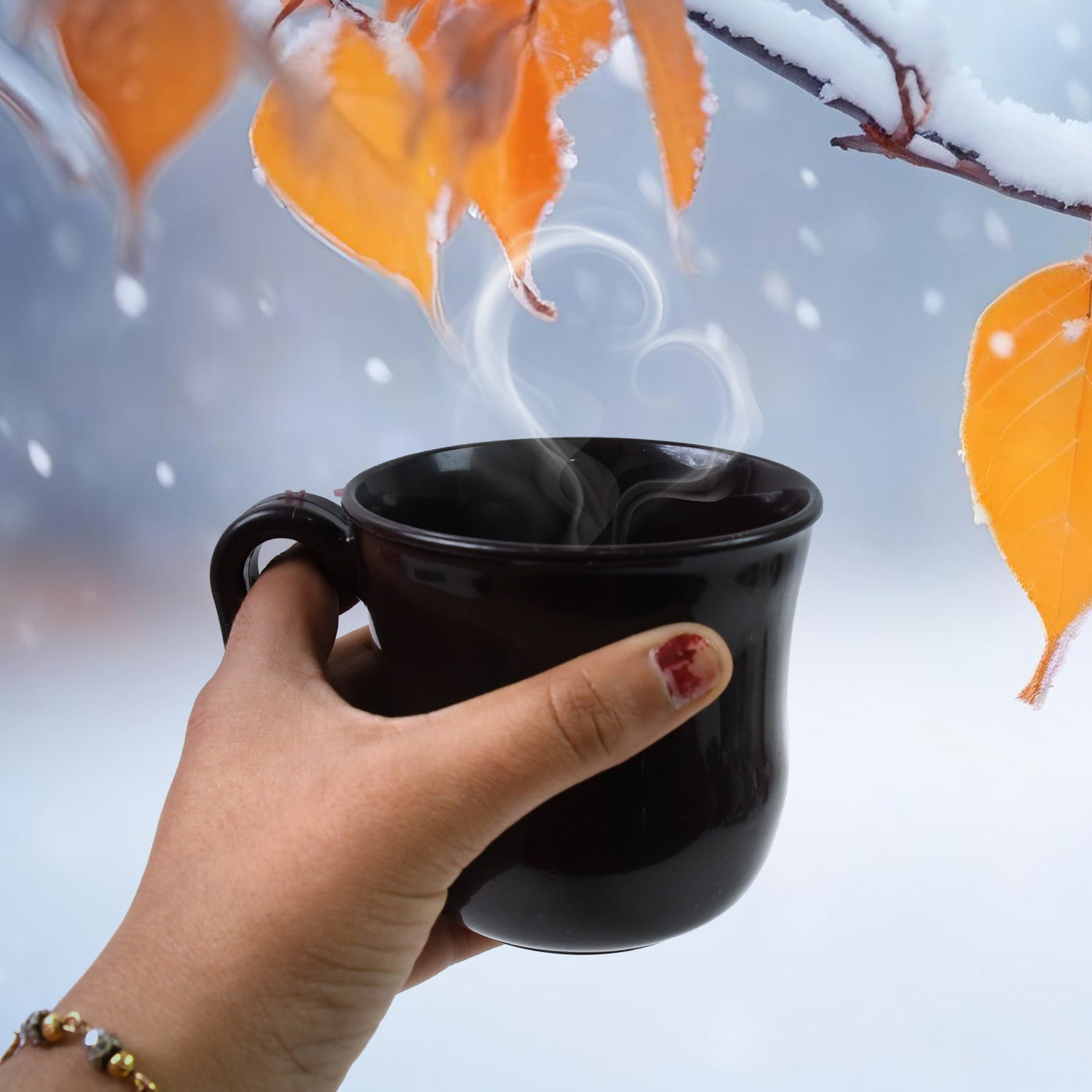 Premium Plastic Coffee / Tea Cups / Mug with Handle (1 Pc / With Color Box / Mix Color) - Shivani Jaswal Premium Plastic Coffee / Tea Cups / Mug with Handle (1 Pc / With Color Box / Mix Color)