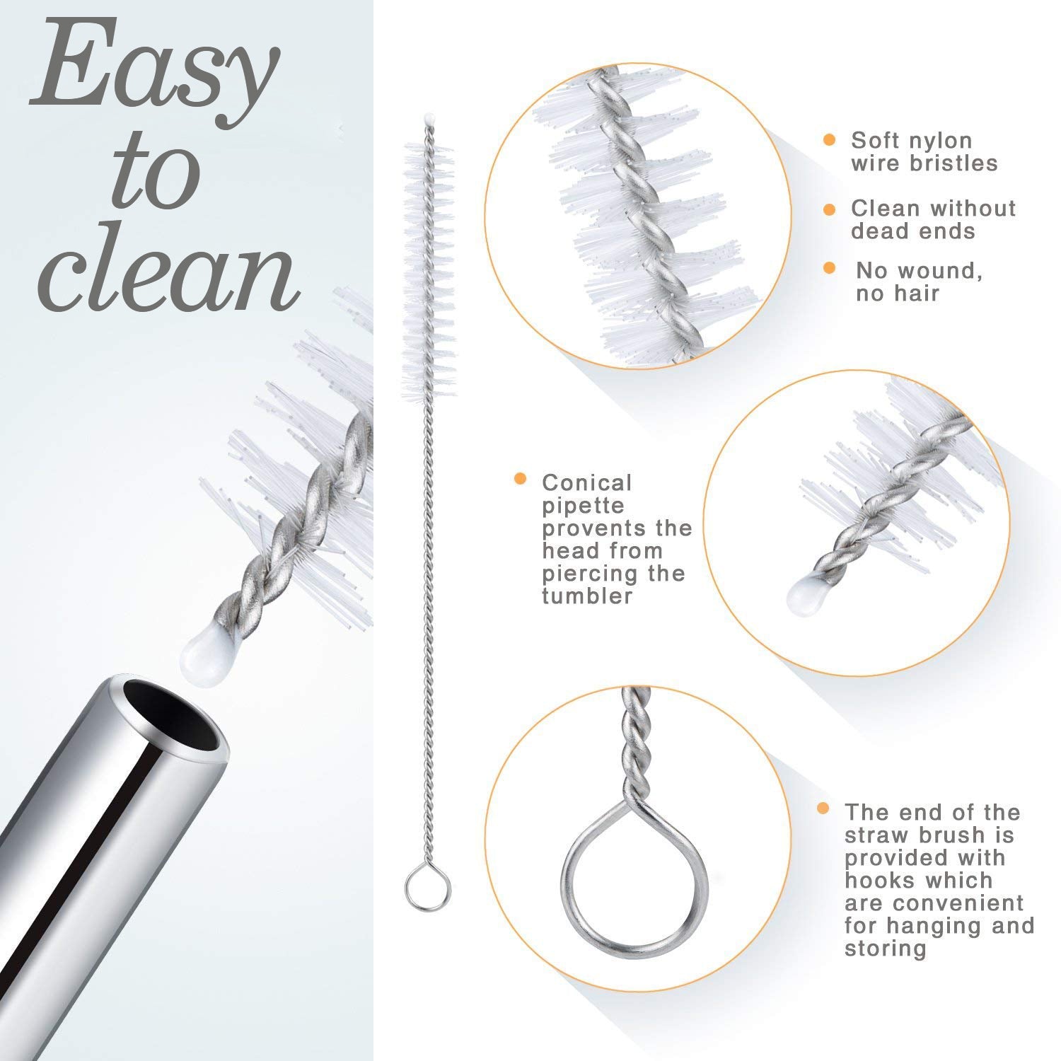 Reusable Stainless Steel Drinking Straws Bent (4 Bent Straws, 1 Brush) - Shivani Jaswal Reusable Stainless Steel Drinking Straws Bent (4 Bent Straws, 1 Brush)
