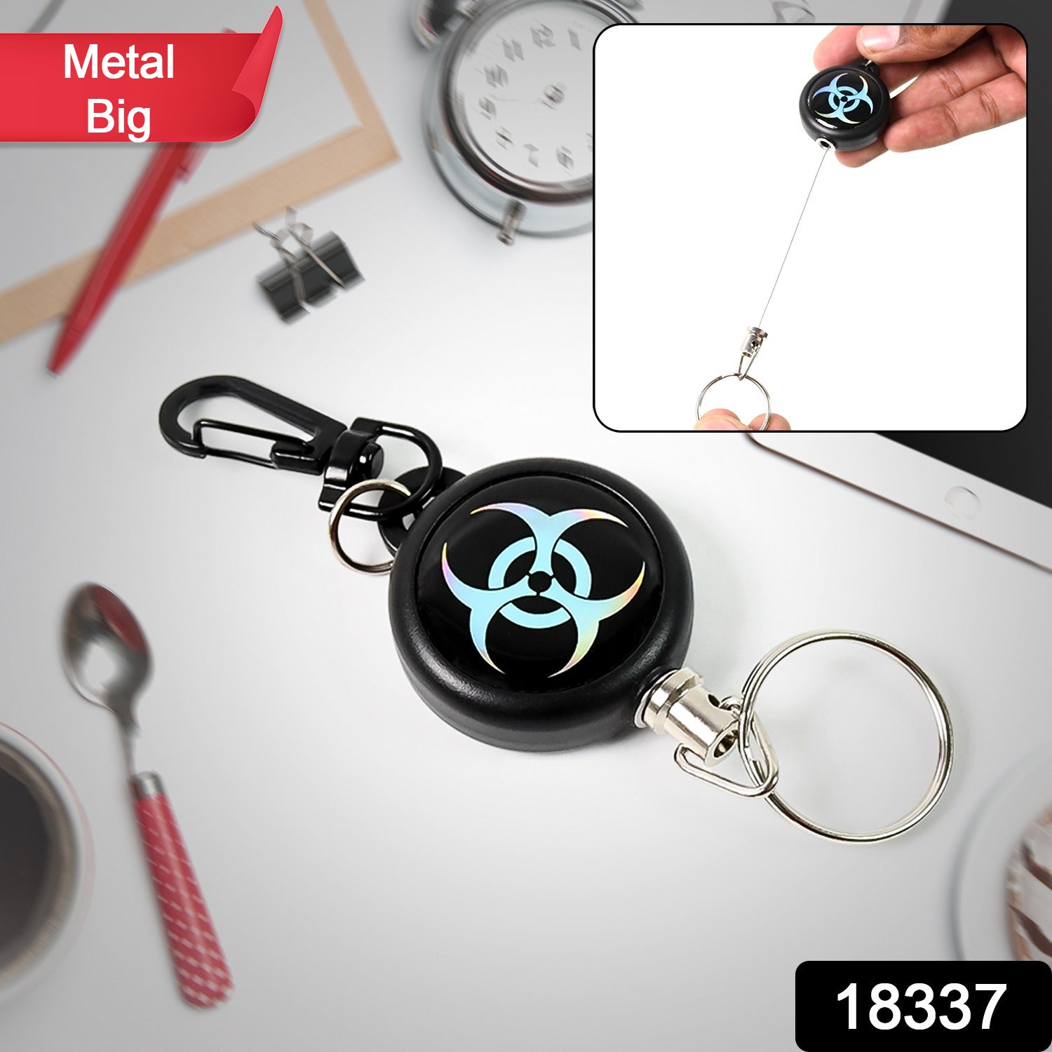 Safety Anti-Lost Retractable Key Chain (1 Pc / Big) - Shivani Jaswal Safety Anti-Lost Retractable Key Chain (1 Pc / Big)