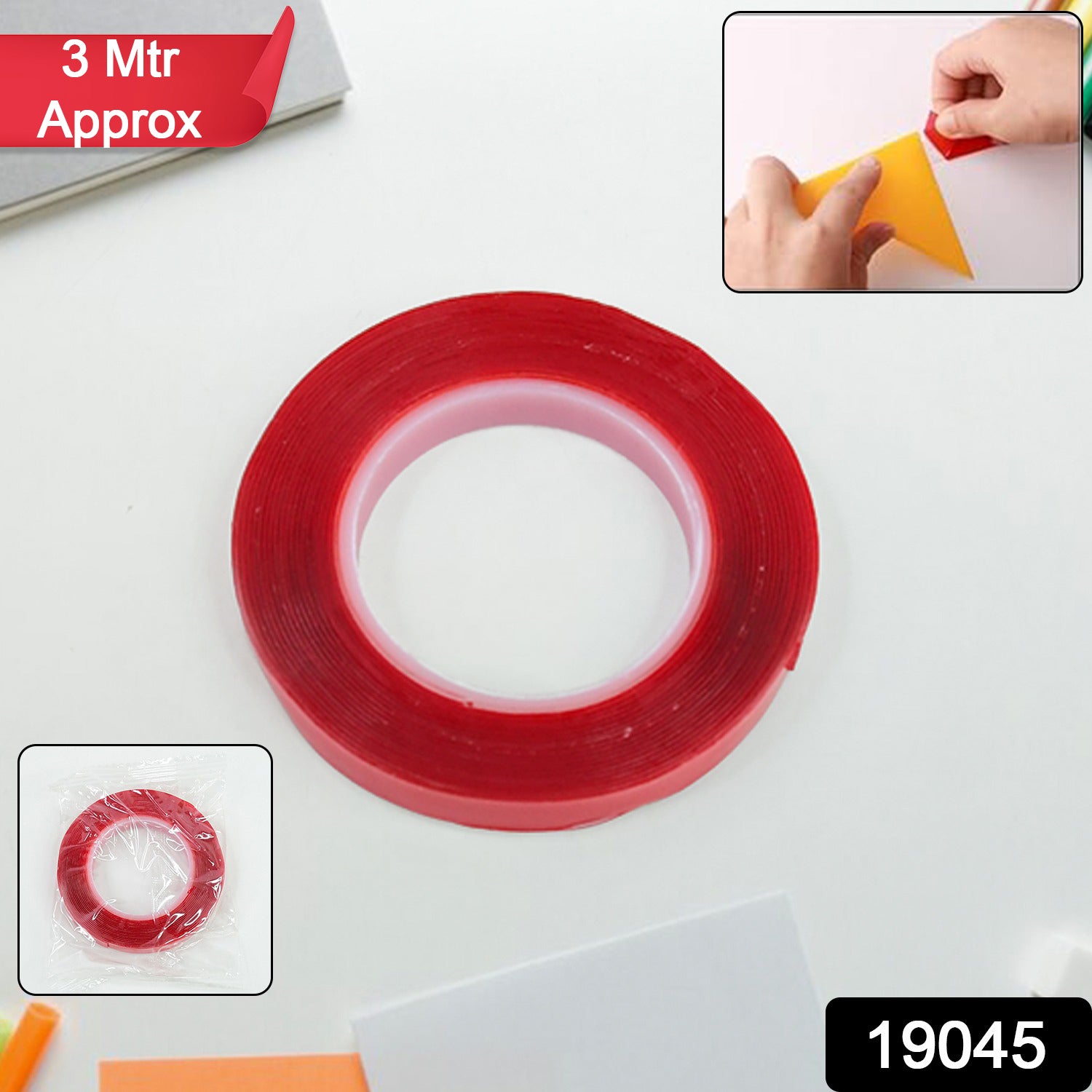 Heavy Duty Transparent Acrylic Foam Mounting Tape (3 Mtr Approx / 1 Pc) - Shivani Jaswal Heavy Duty Transparent Acrylic Foam Mounting Tape (3 Mtr Approx / 1 Pc)