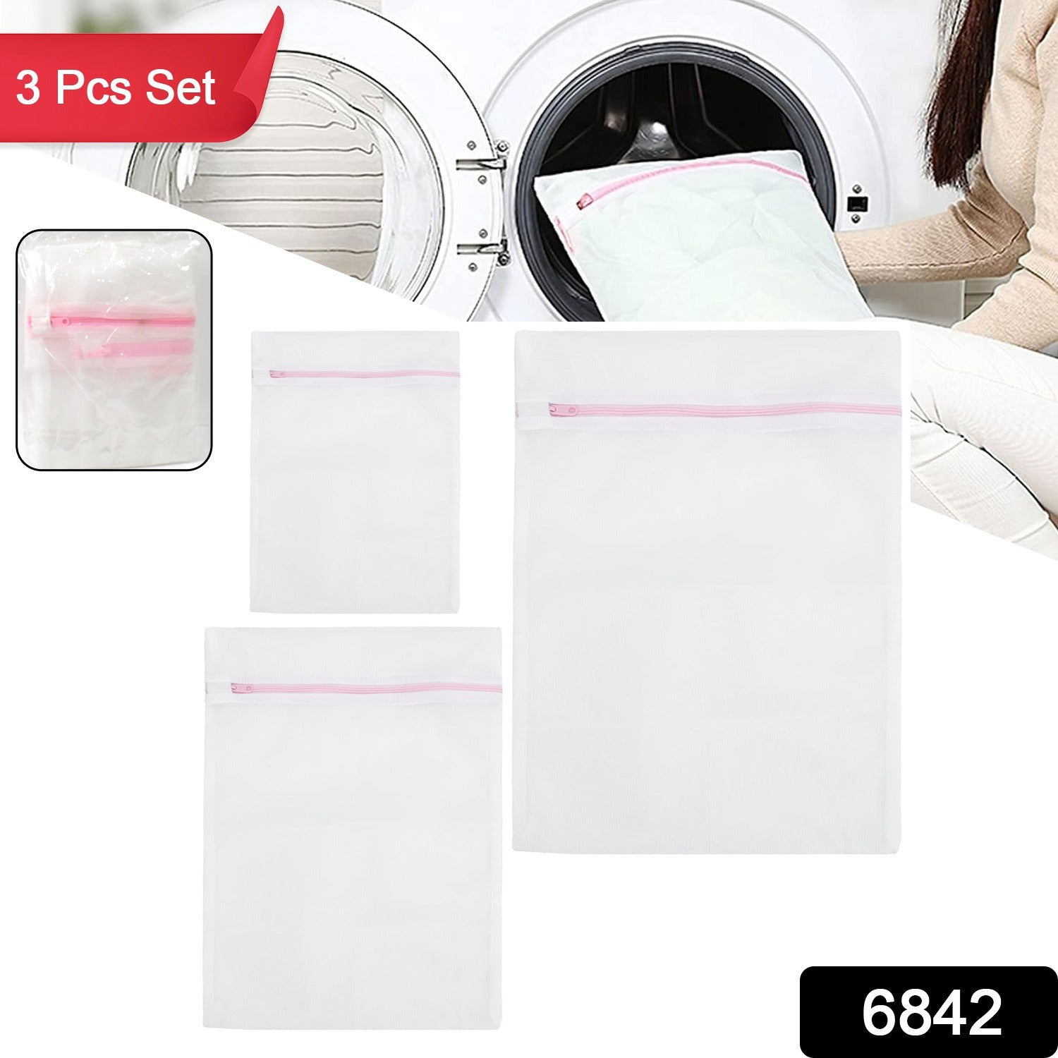 Reusable and Durable Zip Mesh Laundry Bag 3 Different Size (3 Pcs Set) - Shivani Jaswal Reusable and Durable Zip Mesh Laundry Bag 3 Different Size (3 Pcs Set)