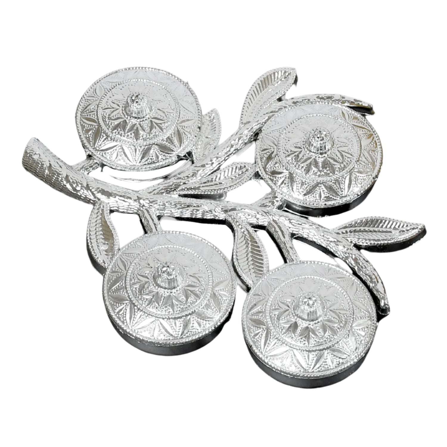 Tree Shape 4 Compartment Mukhwas Dani Serving Tray For Home & Kitchen Use - Shivani Jaswal Tree Shape 4 Compartment Mukhwas Dani Serving Tray For Home & Kitchen Use