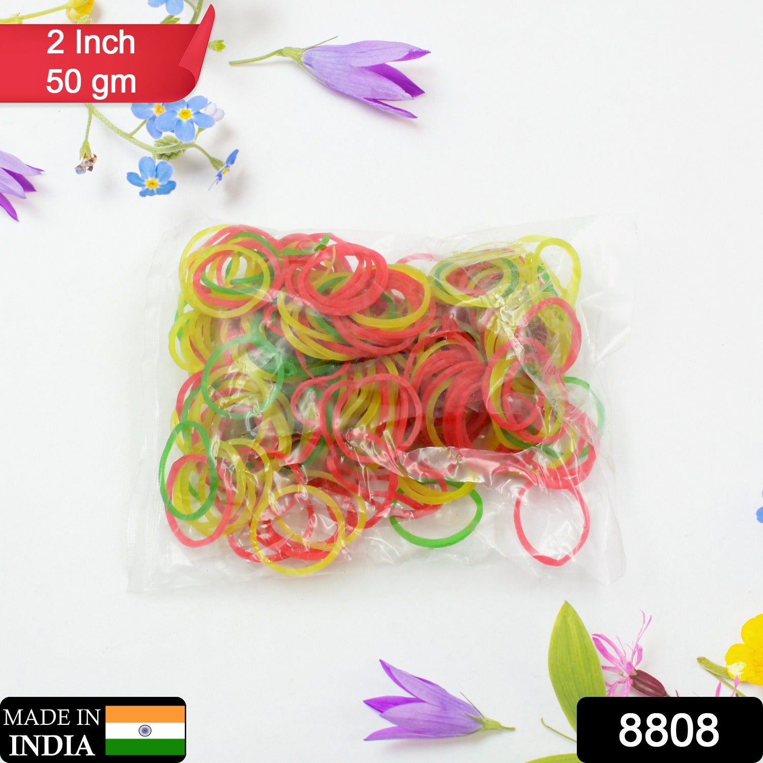 2-Inch Unbreakable Nylon Rubber Bands – Reusable Multicolor for Office, Home & School (50GM), Hair accessories - Shivani Jaswal 2-Inch Unbreakable Nylon Rubber Bands – Reusable Multicolor for Office, Home & School (50GM), Hair accessories