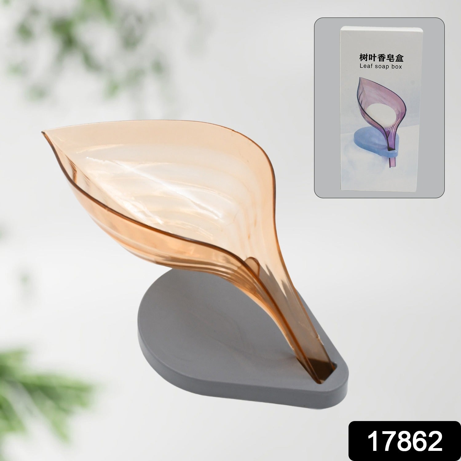 Plastic Leaf Shape Soap Box, Soap Holder (1 Pc / With Color Box) - Shivani Jaswal Plastic Leaf Shape Soap Box, Soap Holder (1 Pc / With Color Box)
