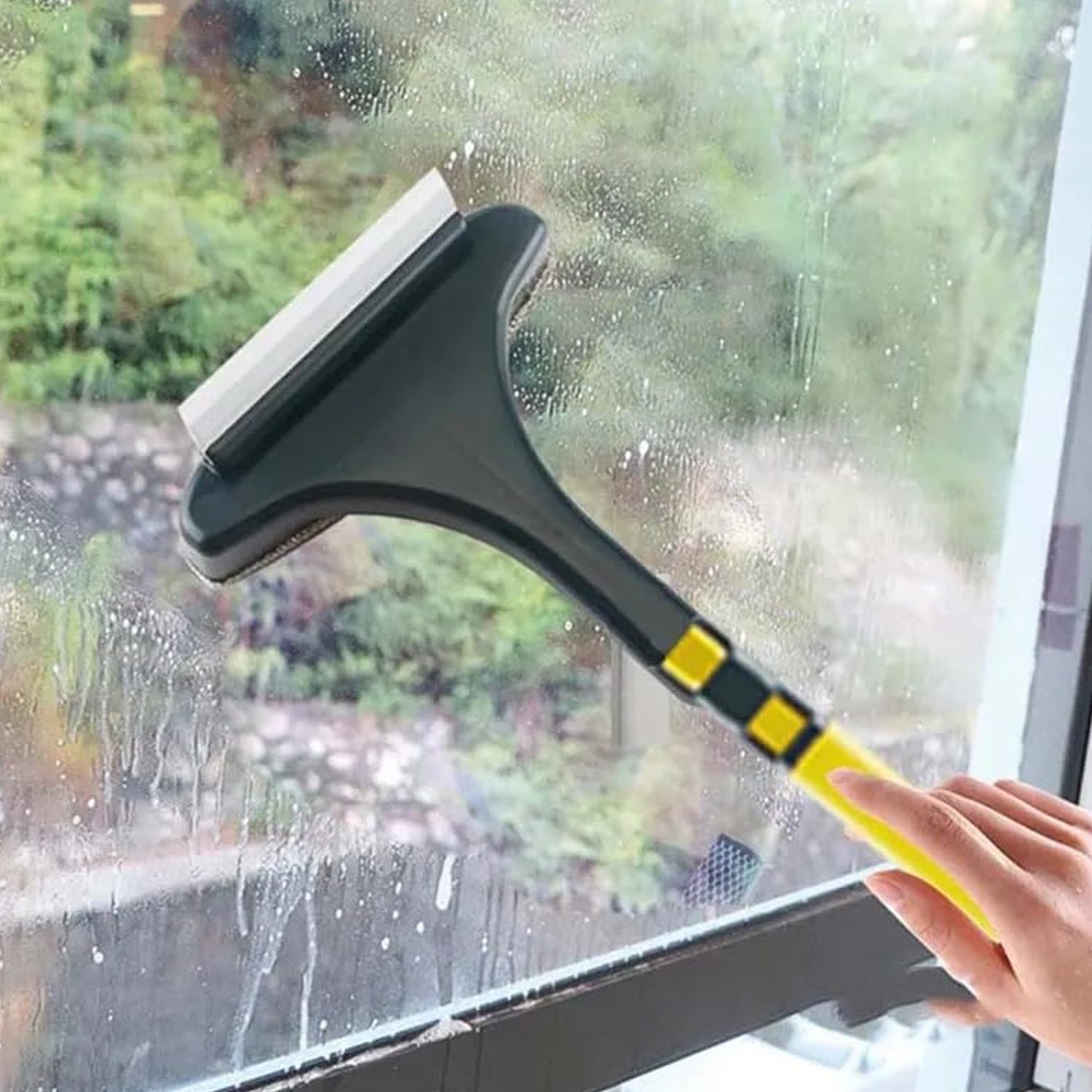 2-in-1 Mesh Cleaning Brush & Wiper with Extended Handle – Window Cleaner (1 Pc) - Shivani Jaswal 2-in-1 Mesh Cleaning Brush & Wiper with Extended Handle – Window Cleaner (1 Pc)