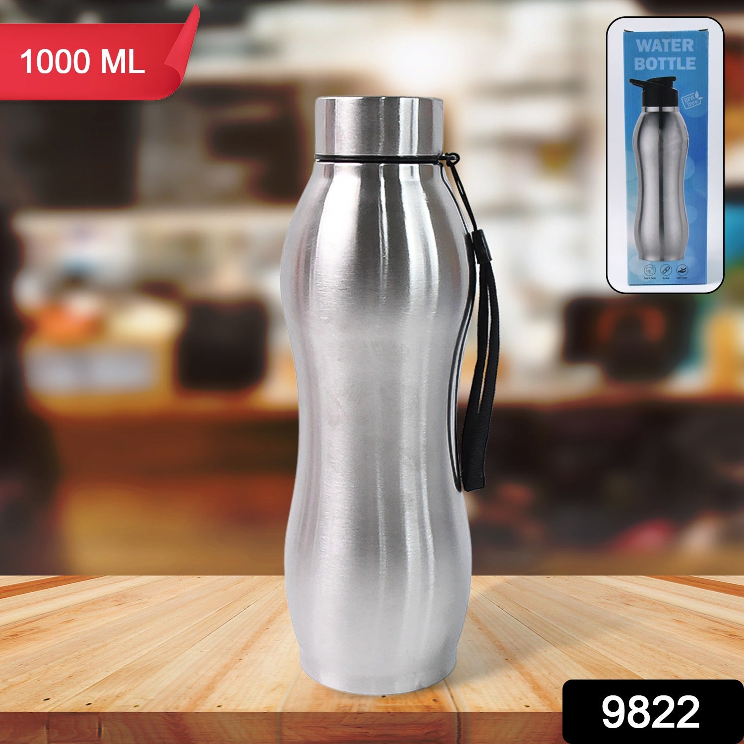 Stainless Steel Double Wall Vacuum-Insulated Drink Water Bottle (1000 ML) - Shivani Jaswal Stainless Steel Double Wall Vacuum-Insulated Drink Water Bottle (1000 ML)