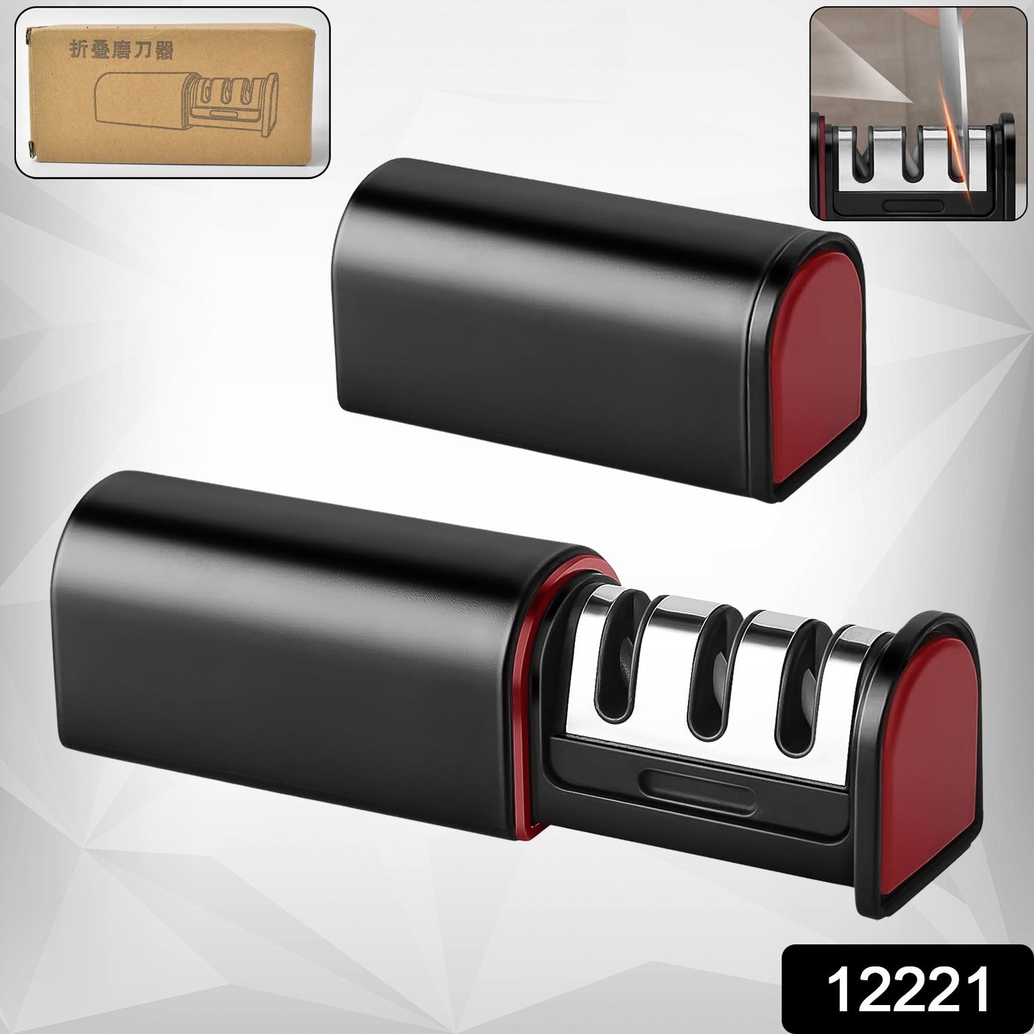 3-Stage Knife Sharpener, Knife grinder Three-sided blade for both water (1 Pc) - Shivani Jaswal 3-Stage Knife Sharpener, Knife grinder Three-sided blade for both water (1 Pc)