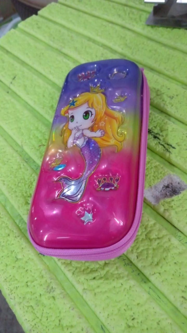 3D Cartoon Zipper Compass Box, Pencil Box (1 Pc) - Shivani Jaswal 3D Cartoon Zipper Compass Box, Pencil Box (1 Pc)