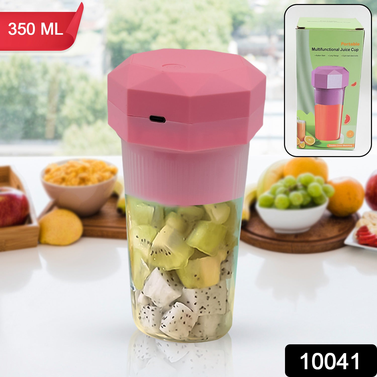 Portable Multifunctional Electric Juicer Cup, USB Juice Maker 6 blade (350 ML) - Shivani Jaswal Portable Multifunctional Electric Juicer Cup, USB Juice Maker 6 blade (350 ML)