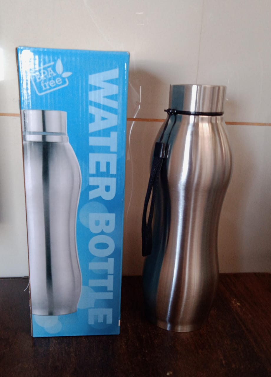 Stainless Steel Double Wall Vacuum-Insulated Drink Water Bottle (1000 ML) - Shivani Jaswal Stainless Steel Double Wall Vacuum-Insulated Drink Water Bottle (1000 ML)