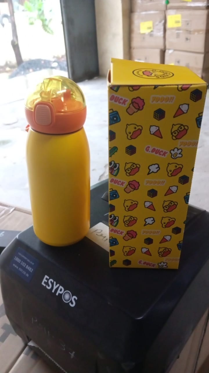 Duck Stainless Steel Water Bottle (1 Pc / Mix Design) - Shivani Jaswal Duck Stainless Steel Water Bottle (1 Pc / Mix Design)
