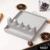 4-Slots Plastic Multifunctional Spoon Holders Fork Spatula Rack (1 Pc)
