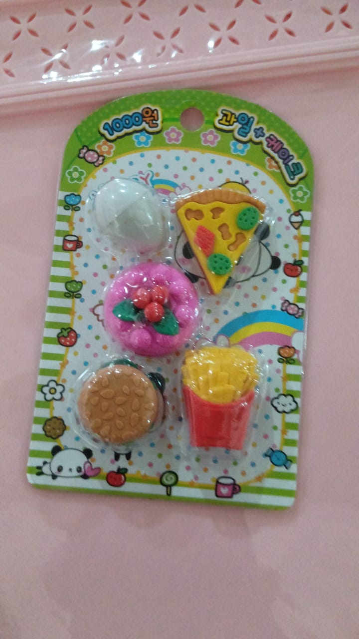3D Food-Shaped Colorful Eraser Set – Cute Novelty Mini Erasers for Kids (5 Pc Set) - Shivani Jaswal 3D Food-Shaped Colorful Eraser Set – Cute Novelty Mini Erasers for Kids (5 Pc Set)