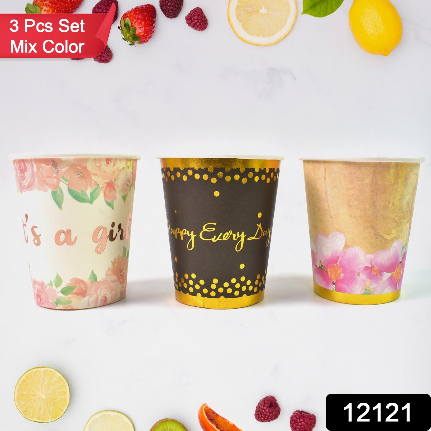 Disposable Paper Cups, Disposable Tea, Coffee Cups (3 Pcs Set / Mix Color) - Shivani Jaswal Disposable Paper Cups, Disposable Tea, Coffee Cups (3 Pcs Set / Mix Color)