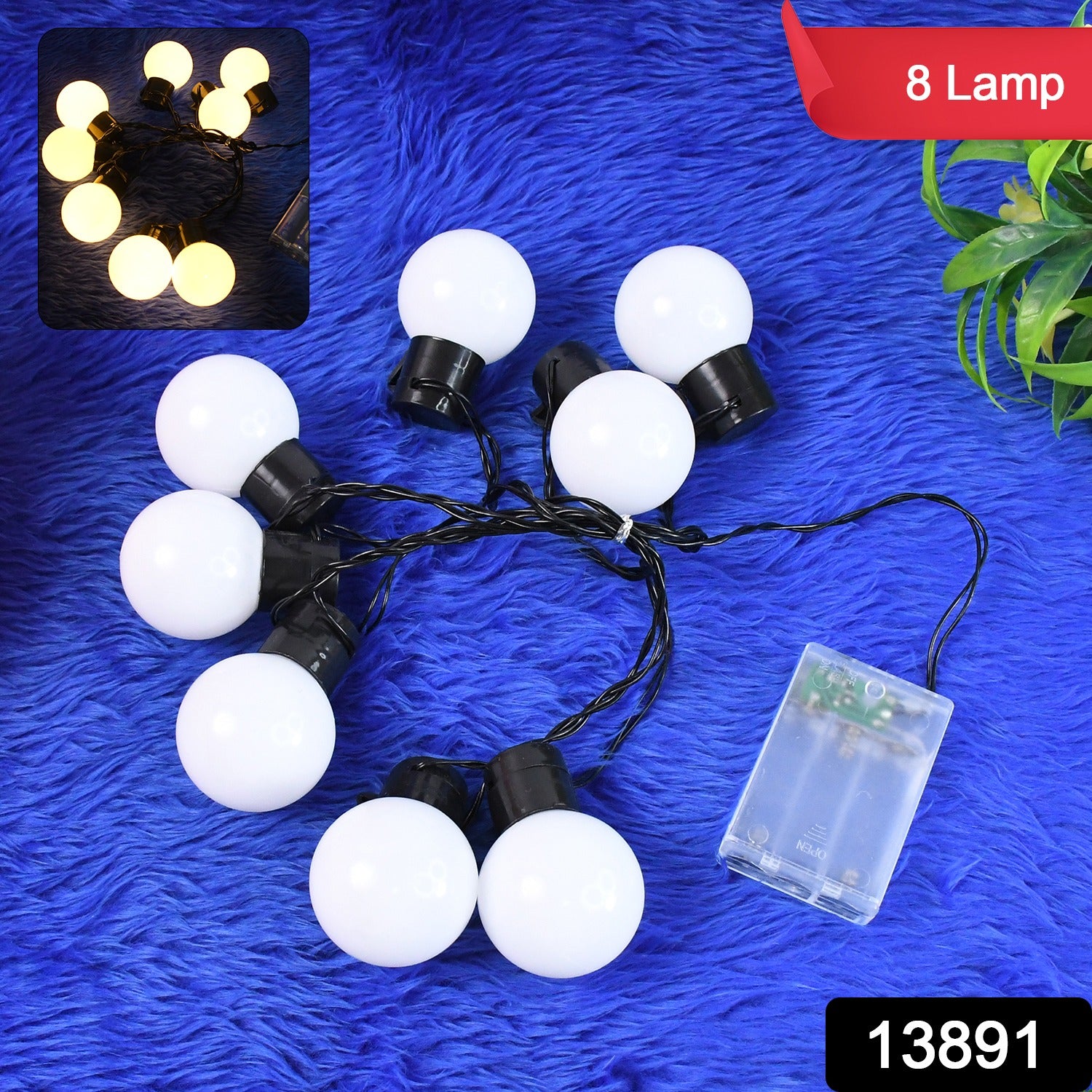8 LED String Lights 3 Battery Operated (1 Pc / Battery Not Included) - Shivani Jaswal 8 LED String Lights 3 Battery Operated (1 Pc / Battery Not Included)
