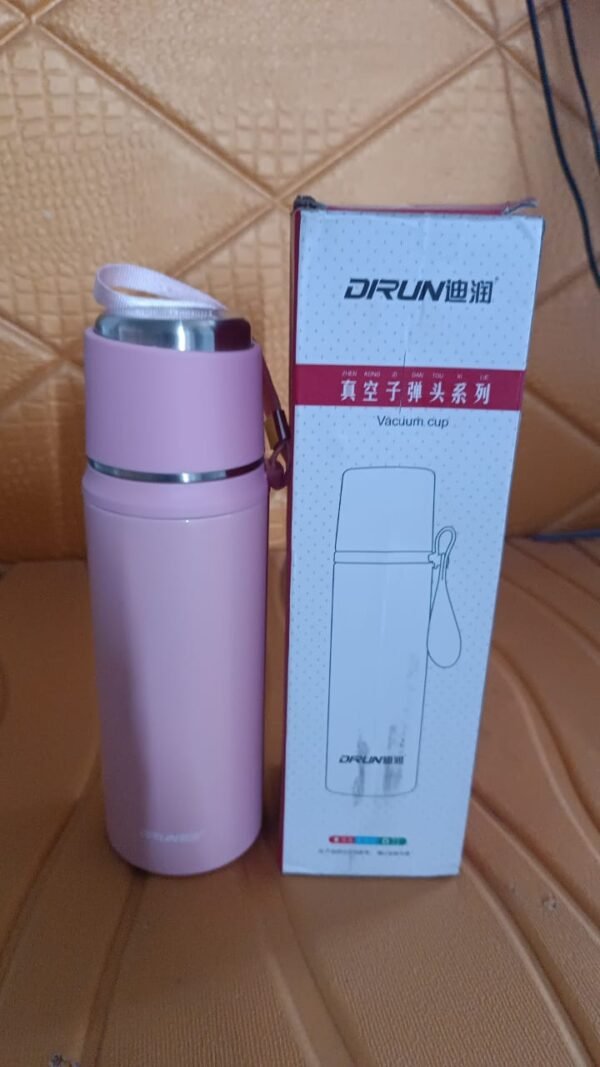 Stainless Steel Vacuum Insulated Water Bottle WIth Straw (550ml)