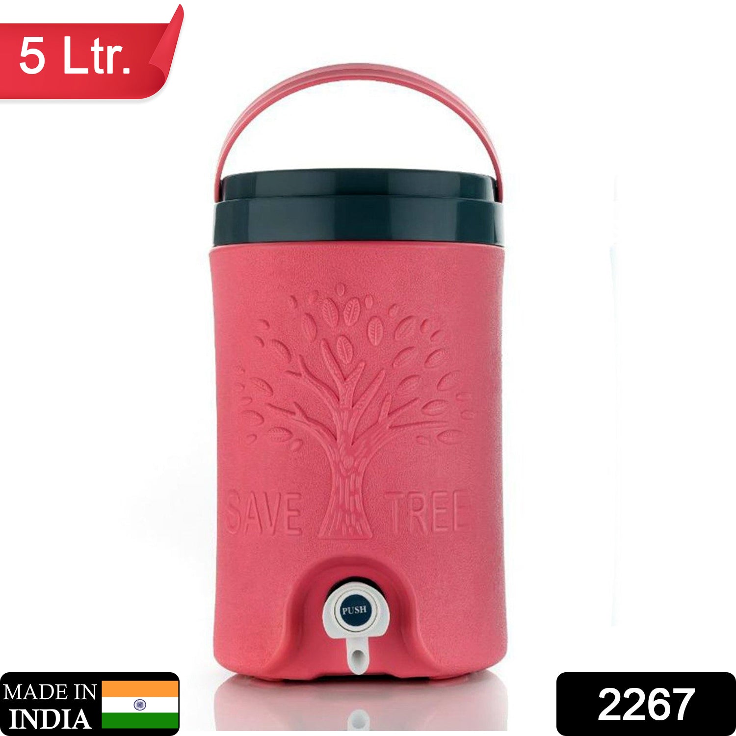 Multicolored 5L Water Rover Jug: Insulated Plastic Jug with Sturdy Handle - Shivani Jaswal Multicolored 5L Water Rover Jug: Insulated Plastic Jug with Sturdy Handle