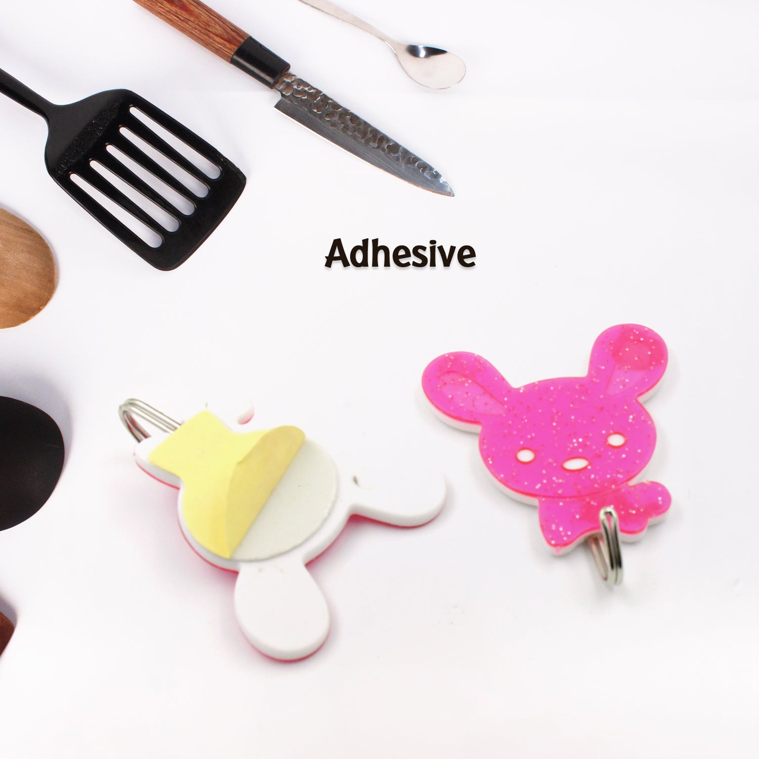 Strong Self-Adhesive Hooks (2 Pc): Heavy Duty, Waterproof, All-Purpose - Shivani Jaswal Strong Self-Adhesive Hooks (2 Pc): Heavy Duty, Waterproof, All-Purpose