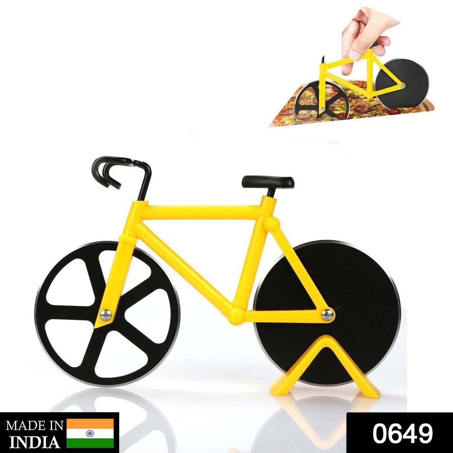 Bicycle Pizza Cutter (1 Pc): Stainless Steel, Unbreakable Handle - Shivani Jaswal Bicycle Pizza Cutter (1 Pc): Stainless Steel, Unbreakable Handle