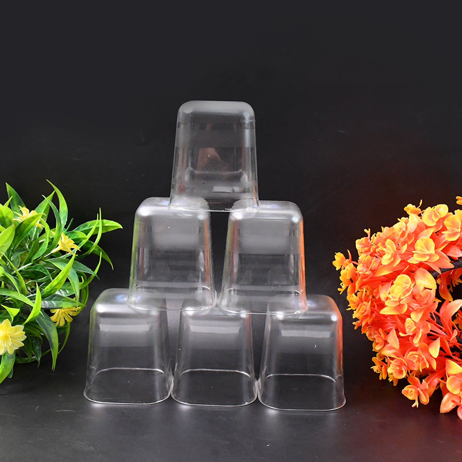 6pc Transparent Diamond Medium Serving Glass Set, Glass Set for Water, Juice etc - Shivani Jaswal 6pc Transparent Diamond Medium Serving Glass Set, Glass Set for Water, Juice etc