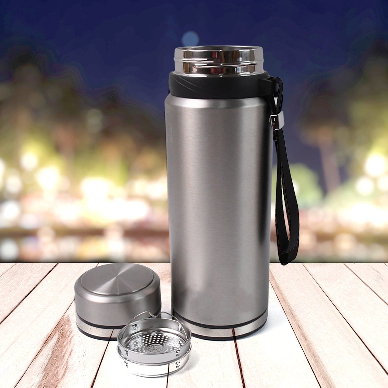 Double-Wall Stainless Steel Vacuum Insulated Bottle (1000ml Approx) - Shivani Jaswal Double-Wall Stainless Steel Vacuum Insulated Bottle (1000ml Approx)