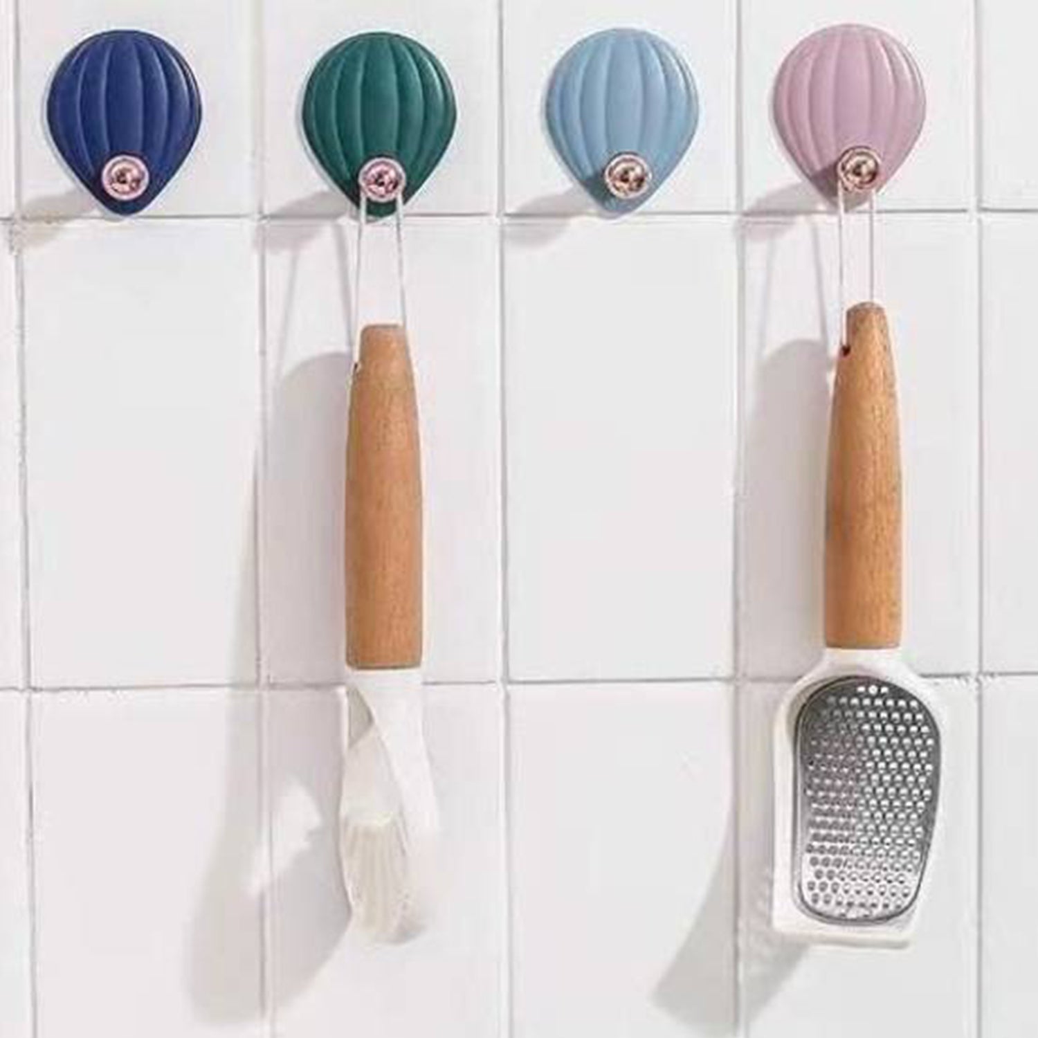 Self Adhesive Wall Hooks Waterproof Adhesive Sticky Stylish Hooks (4 Pc) - Shivani Jaswal Self Adhesive Wall Hooks Waterproof Adhesive Sticky Stylish Hooks (4 Pc)