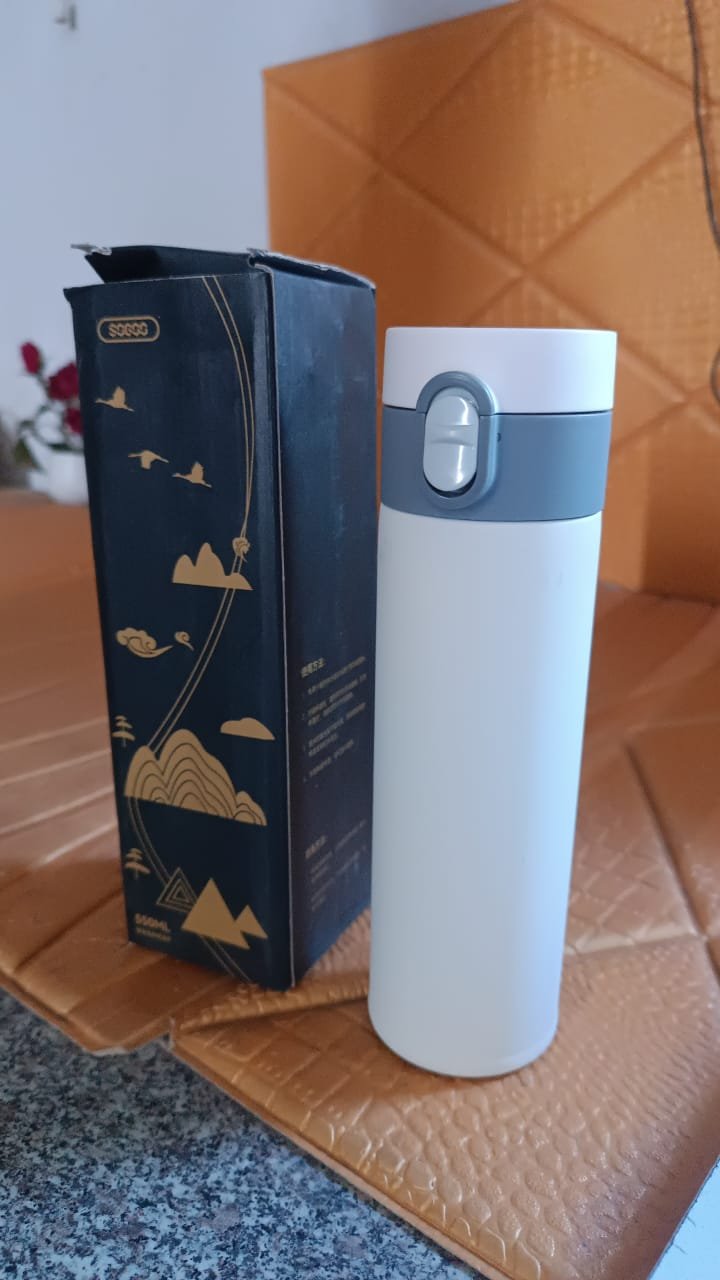 Stainless Steel Insulated Water Cup (550ml Approx) - Shivani Jaswal Stainless Steel Insulated Water Cup (550ml Approx)