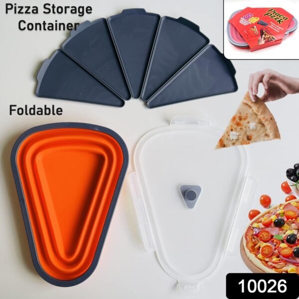 Reusable Expandable Pizza Storage Container with 5 Microwavable Trays â€“ Adjustable for Home & Outdoor Use