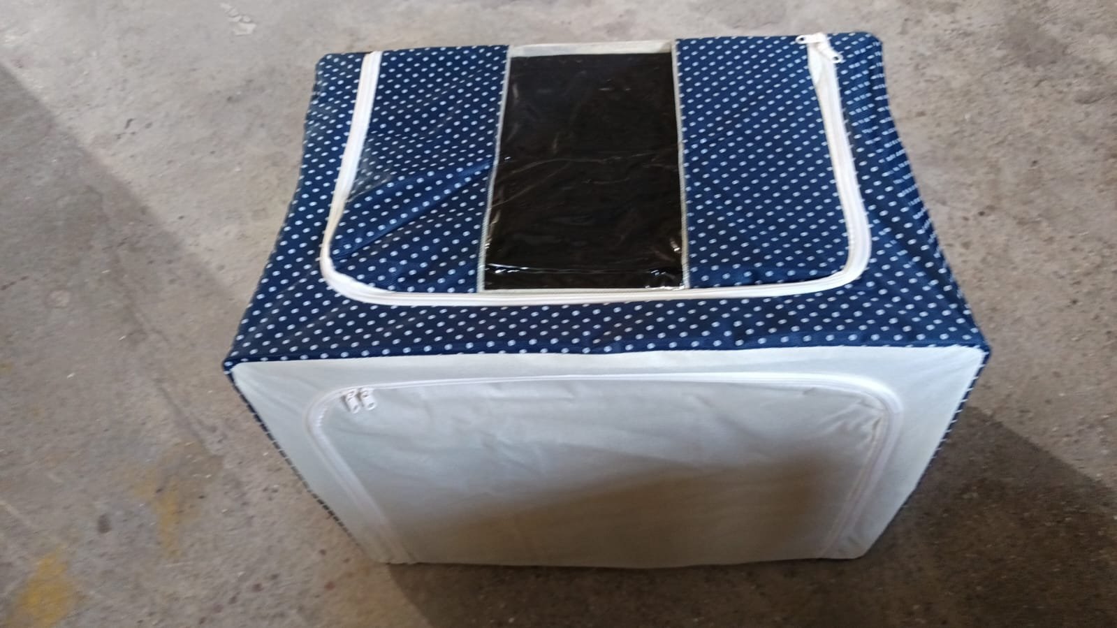 Foldable Steel Frame Clothes Living Storage Organizer Handled Bag - Shivani Jaswal Foldable Steel Frame Clothes Living Storage Organizer Handled Bag