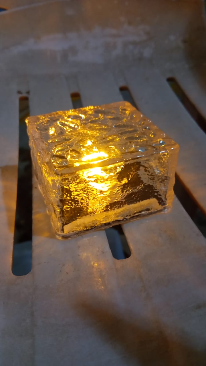 Solar Ice Cube Garden Light for Pathways & Christmas Decor - Shivani Jaswal Solar Ice Cube Garden Light for Pathways & Christmas Decor