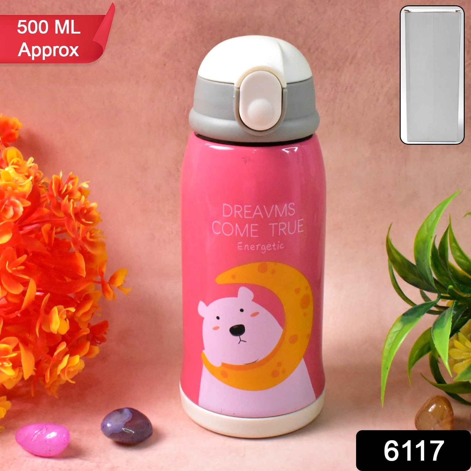 Stainless Steel Insulated Vacuum Water Bottle (Mix Design / 1 Pc) - Shivani Jaswal Stainless Steel Insulated Vacuum Water Bottle (Mix Design / 1 Pc)