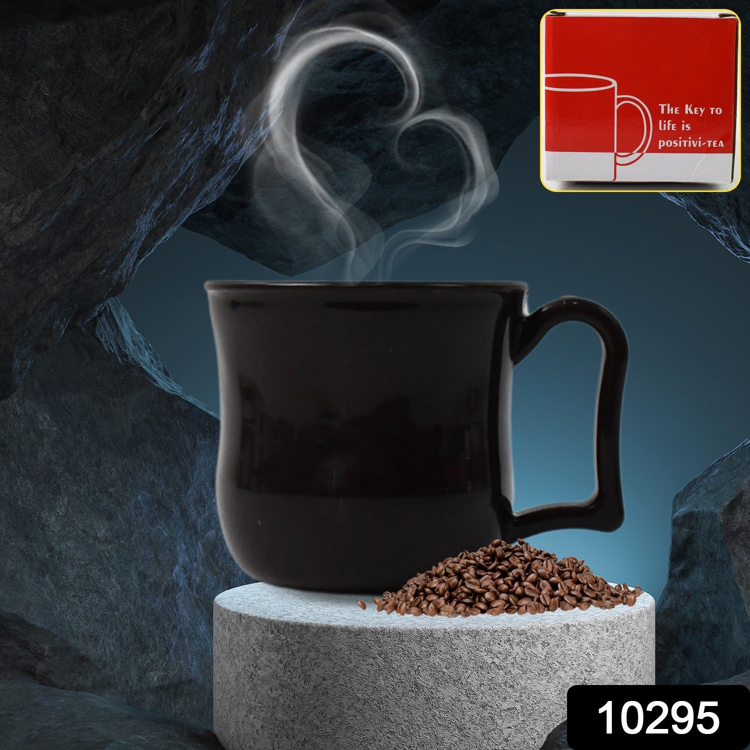 Premium Plastic Coffee / Tea Cups / Mug with Handle (1 Pc / With Color Box / Black) - Shivani Jaswal Premium Plastic Coffee / Tea Cups / Mug with Handle (1 Pc / With Color Box / Black)